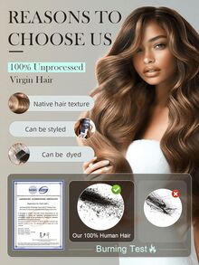 CEXXY Highlight Brown Body Wave Bundles Human Hair 18 20 22 24 Inch 4 Bundles Ombre Blonde Bundles Human Hair Extensions Natural Brazilian Virgin Unprocessed Human Hair - 間色 - 查看 8
