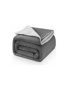 Comfortable And Soft Blanket In Various Sizes And Colors - Simulates Sheep's Wool - Gris - Ver 2