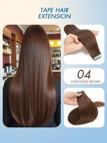 20pcs Tape In Hair Extensions Human Hair Color 60 Platinum Blonde 14-22 Inch 100% Human Hair Invisible Tape In Hair Extensions - Multicolor - View 17