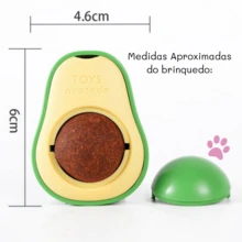 Abacate de Brinquedo Catnip para Gatos  Natural Interativo - Verde - Visão 8