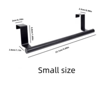 1pc Sink Towel Rack Set, Large + Small Size, Cabinet Door Hanging Towel Rack In Black/Silver/White, No Drill, Fits Kitchen Cabinet Doors And Drawers, Multi-Purpose Towel Rack - Black - View 17