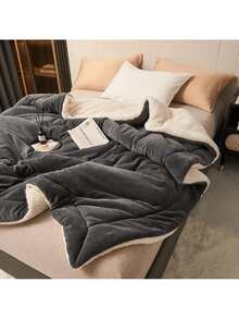 Comfortable And Soft Blanket In Various Sizes And Colors - Simulates Sheep's Wool - Gris - Ver 1