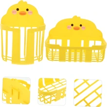 1 Piece Of Super Cute Little Yellow Duck Tissue Box Is Coming, Wall-Mounted Toilet Paper Holder, Wall-Mounted Toilet Paper Roll Holder, No Need To Drill Holes For Toilet Paper Holder, Bathroom Storage Rack, With Seamless Sticker Design