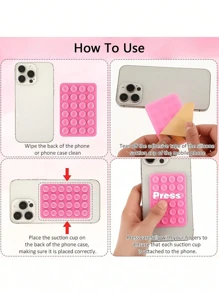 10pcs Double-Sided Silicone Suction Cup Upgrade Suction Cup Card Package Square Single Sided Phone Suction Cup Holder Adhesive Phone Case Holder Silicone Phone Accessories For Women For Men Wallet Mini Wallet Purse Wallet Magsafe Wallet Card Wallet