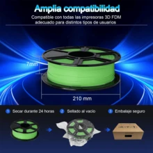 330M Creative Glow Filamento Pla Para Impresora 3d,1,75mm - Rojo - Ver 3