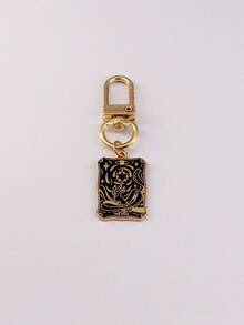 1 pieza Llavero con colgante de Tarot en dorado y negro, decoración de llavero de estilo gótico creativo, colgante de bolso, regalo perfecto para amigos, accesorio decorativo de bolso, regalo de San Valentín, accesorio de coche, dije de bolso, cordón para mochila escolar con soporte para identificación, accesorios de coche, dijes de bolso - Multicolor - Ver 7