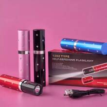 Lampara Recargable Tipo Lápiz Labial Portartil Con Cargador - Rosa - Ver 9