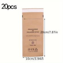 20 件/40 件耐热可重复密封袋，适用于牙科、美容、美甲沙龙、餐具、紫外线和臭氧消毒、可重复使用的包装袋