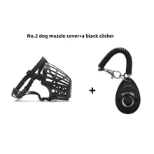 Dog Muzzle, Breathable Plastic Muzzle To Prevent Biting, Licking & Chewing For Small Dogs, With Training Clicker