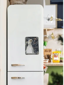 1pc Customized Personalized Photo Fridge Magnet, Suitable For Office, Kitchen, Storage Cabinet, Magnetic Memorial Photo/Wedding/Travel Photo, Souvenir, Party Favor Or Wedding Favor, Anniversary Gift, Meaningful Keepsake Gift - Multicolor - View 6