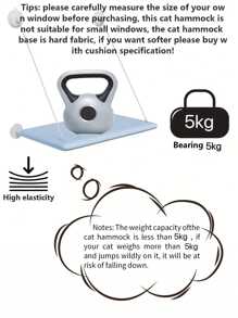 1 Stück Katzen-Hängematte, hängender Katzenkorb, Kunststoff-Material Fenster-montiertes Haustierbett, für Katzen & kleine Hunde, Fenster-fixierte Sitzfläche, Tragkraft 5 kg, Haustierzubehör