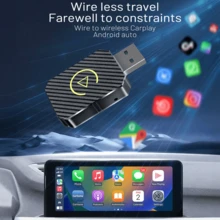 USB Wireless Car Play Adapter For Apple Android Carplay Dongle Plug&Play - Black - View 2