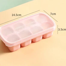 Stackable Silicone Ice Tray With Cover-Easy To Demould 8-Cell Ice Mold Set, LFGB Certified, Spill-Proof For Cocktails, Safe To Freeze. Ice Cube Tray Ice Cube Ice Cube Squishy Ice Cube Mold Ice Cube Mould