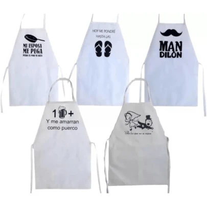 Paquete de 25 Mandiles Para Boda Colores - Negro, Blanco, Multicolor