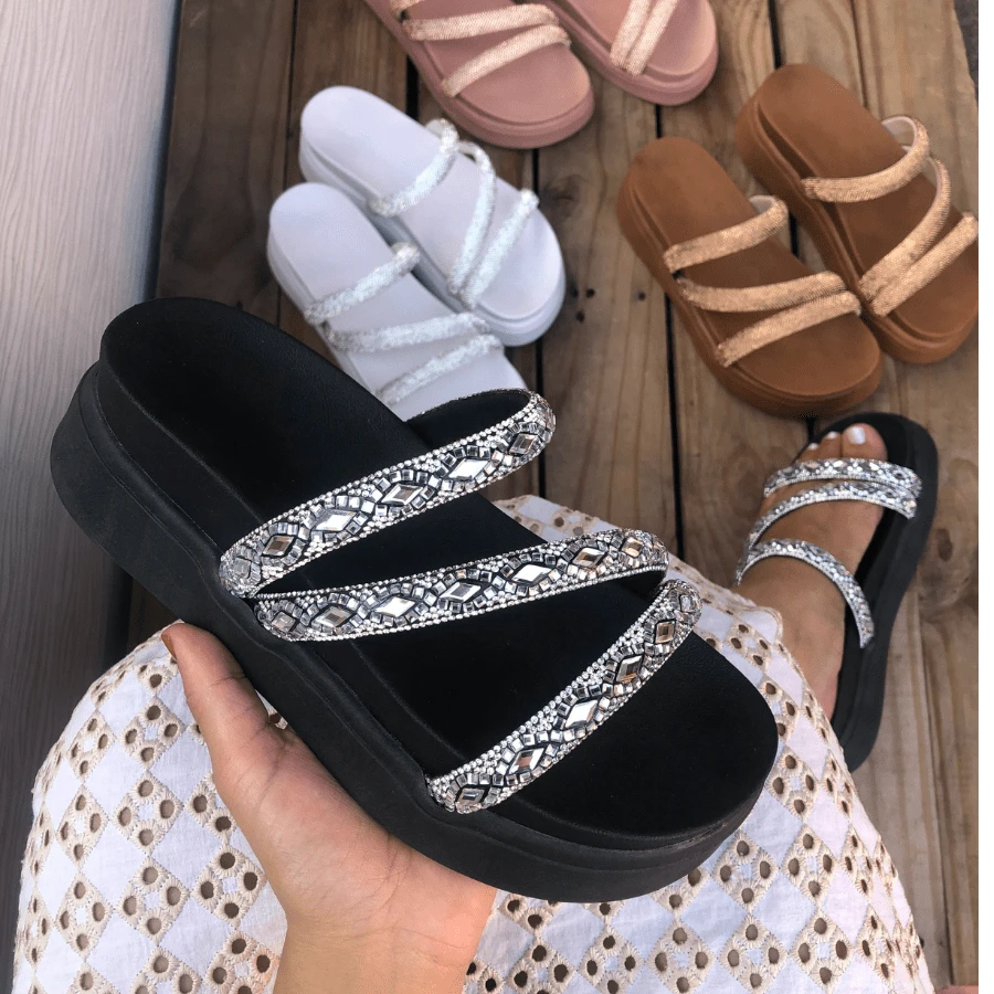 Women Platforms & Wedge Sandals - 黑色 - 查看 1