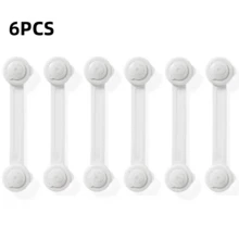 6/12件儿童锁婴儿锁透明儿童橱柜门锁适用于冰箱柜抽屉厕所易于安装无需工具