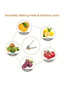 1 Piece Stainless Steel Fruit Manual Juicer - Hand Pressed Lemon Juicer, Fruit Juice Extractor, Household Kitchen Tool