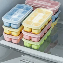 Stackable Silicone Ice Tray With Cover-Easy To Demould 8-Cell Ice Mold Set, LFGB Certified, Spill-Proof For Cocktails, Safe To Freeze. Ice Cube Tray Ice Cube Ice Cube Squishy Ice Cube Mold Ice Cube Mould