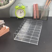 1pc Transparent Plastic Makeup Storage Organizer Tray, With 7 Compartments For Eyeshadow Palette, Makeup Cosmetics Storage Box For Room, Home, Bedroom, Bathroom Decor, Pink Room, Living Room Accessories, Travel Essentials, Gift Box Back To School