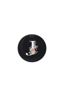 Specchio rotondo nero alla moda con iniziali floreali - Accessori da viaggio di design, specchietto mini scorrevole comodo, in materiale plastico, resistente all'usura e durevole, leggero, specchio da tasca, specchio per il trucco mini, nuovo design, adatto per uomini e donne, coppie, per uso quotidiano, appuntamenti, compleanni, festival, ritorno a scuola, estate, vacanze, spiaggia, pendolarismo, regalo di compleanno, regalo per le vacanze, regalo pensieroso per la festa della mamma, regalo pratico