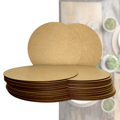Kit 30un Base Sousplat Em Mdf 3Mm 35x35cm Tapete Porta Pratos Organizador de Mesa Corte a Laser