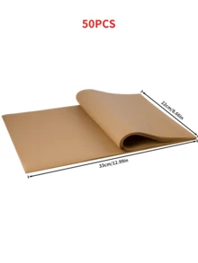 100/50 ورقة شمعية مقاومة للشحوم لورق الخبز ، بطانات صينية الهواء المقلي ، ورق وجبات وبيتزا مقاومة للالتصاق ، أدوات مطبخ للطهي والشواء والشواء والتعبئة الغذائية للشواء والنزهة والمطعم - متعدد الألوان - مشاهدة 14