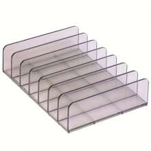 1pc Transparent Plastic Makeup Storage Organizer Tray, With 7 Compartments For Eyeshadow Palette, Makeup Cosmetics Storage Box For Room, Home, Bedroom, Bathroom Decor, Pink Room, Living Room Accessories, Travel Essentials, Gift Box Back To School