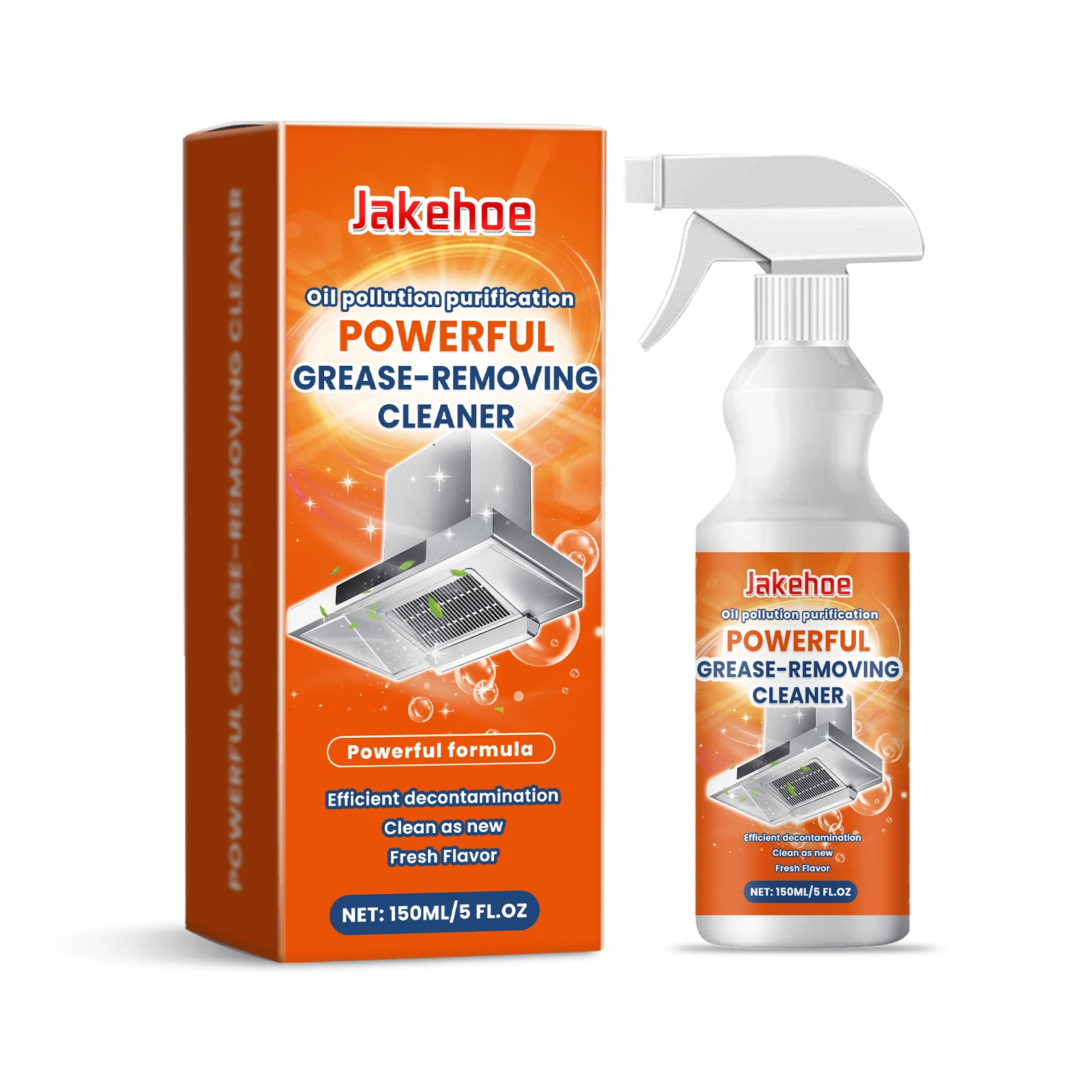 Jakehoe Degreaser Cleaner Kitchen Stove Range Hood Degreaser Clean Bright Multi-Effect Cleaner