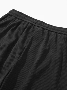 Men's Spring/Autumn Corduroy Casual Straight Leg Pants, Personalized Printed Loose Simple Versatile Sport Trousers