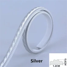 1 قطعة 1 متر/39.37 بوصة شريط ديكور منزلي من البي في سي لاصق ذاتي للتزيين على السقف والأرضية وفواصل الجدران، ملصق ثلاثي الأبعاد بتصميم مخطط، للإطارات والنوافذ وخلفية جدار التلفزيون