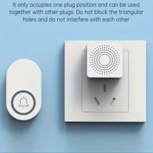 جرس باب لاسلكي مع مؤشر واحد, جرس باب واحد مع زر طويل المدى مقاوم للماء, لاسلكي منزلي يعمل بالبطارية بنظام ذكي للصوت والموسيقى وجرس باب إلكتروني لاسلكي بنظام تحكم عن بعد