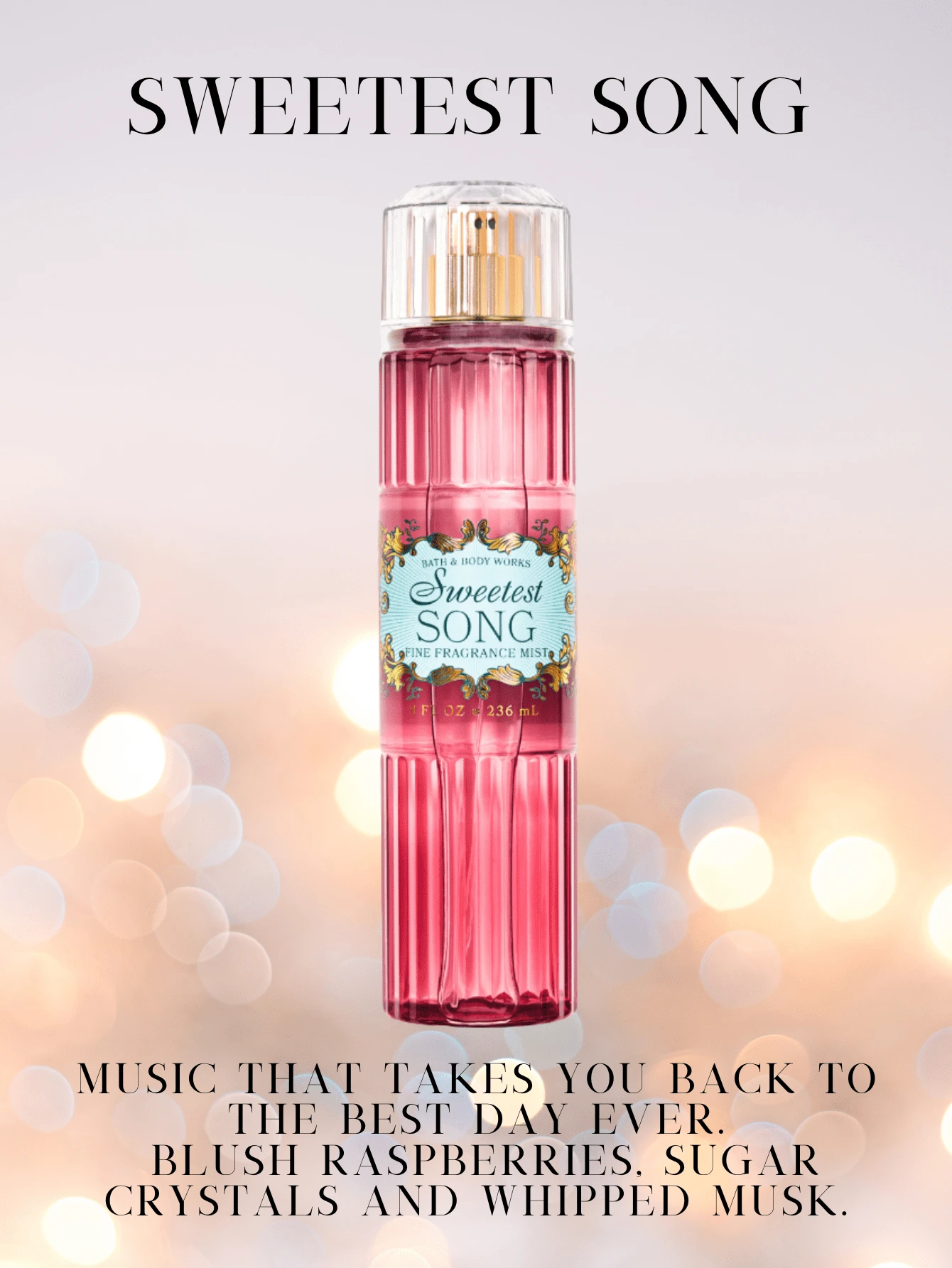 Bath & Body Works Bath And Body Works BBW New Fine Fragrance Body Mist - Sweetest Song - View 1