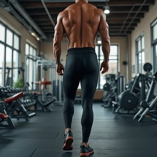 Men's Thermal Leggings Compression Pants Black Flannel Lined Second Skin Gym Training Running Sports Trousers - màu đen - Xem 4