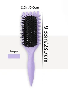 قطعة واحدة من المشط، مصنوعة من سيقان النيلون والحنطة السوداء، هدية مثالية لعيد الحب. إنها تُبرز وظيفة تدليك ويمكن استخدامها على الشعر الجاف والرطب لإزالة الشعر من العقدة. مدمجة ومريحة، يسهل حملها