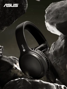 Asus Headset ANC Active Noise Reduction, Built-In Microphone Retractable Folding Storage Does Not Pick The Ear Shape Use, Games And Movie Music Lovers - Beige - View 11