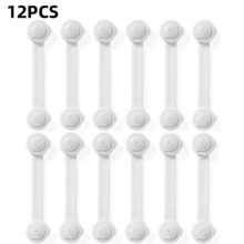 6/12件儿童锁婴儿锁透明儿童橱柜门锁适用于冰箱柜抽屉厕所易于安装无需工具