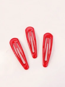 8pcs Metallic Feeling Sweet & Punk Five-Pointed Star & Teardrop Hair Clips, Minimalist Versatile Y2K Style - Multicolor - View 4