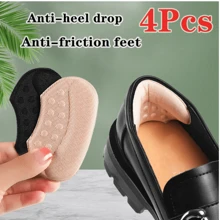 4 pièces/2 paires de coussinets de talon, Bandes anti-douleur anti-usure pour soins des pieds, Protecteur de talon avec autocollant adhésif, Semelles intérieures pour chaussures