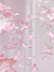 11 件/套水晶蝴蝶挂饰，粉色/紫色背景色，DIY 蝴蝶装饰用于房间装饰生日装饰派对装饰背景婚礼装饰 - 彩色 - 查看 2