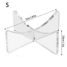 1 pieza Soporte de acrílico transparente para bate de béisbol y baloncesto, ligero y fácil de transportar, desmontable - transparente - Ver 5