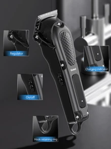 Keme Barber Blading Hair Cutting Machine Clipper Grooming Cordless Rechargeable Professional Shaver Clippers KM-1071