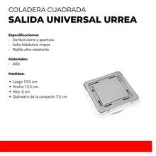 Coladera Cuadrada Universal Invisible Anti Olores