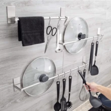 4个/2个/1个不锈钢橱柜挂钩，简易免钻孔橱柜门挂钩，适用于家用橱柜门和抽屉，304不锈钢双S形挂钩，重型金属免钻孔橱柜挂钩收纳架，毛巾挂钩浴室配件浴室工具 - S型掛鉤 - 查看 8