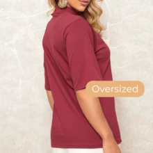 Blusa T-Shirt Oversized Moda Confortável Sofisticado Charmoso