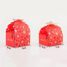 Hollow Flower Wedding Candy Box, Wedding Decorations, Wedding Supplies, Gift Bags, Wedding Candy Box, High-End Wedding Candy Box, Small Gift Packaging Box, Pink, Red, Purple, Blue