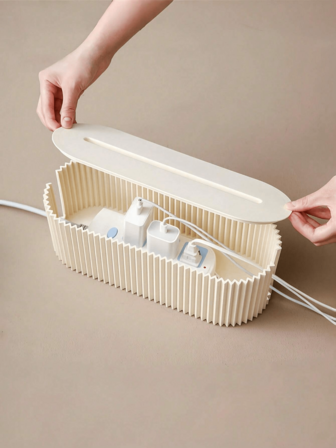 1 件装家用电源线收纳盒，大容量防尘绝缘电源板盒，多功能电缆整理器