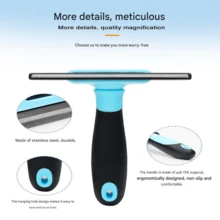 1pc Cat/Dog Lover Gift And Dog/Cat Mom Love Pet Brush - Effectively Reduces Shedding For Short, Medium, And Long Hair - Gentle Deshedding Tool For Dog Lover And Dog Mom Loves And Cat Lover And Cat Mom Loves, Easy To Clean, And Comfortable To Hold - Blue - View 11