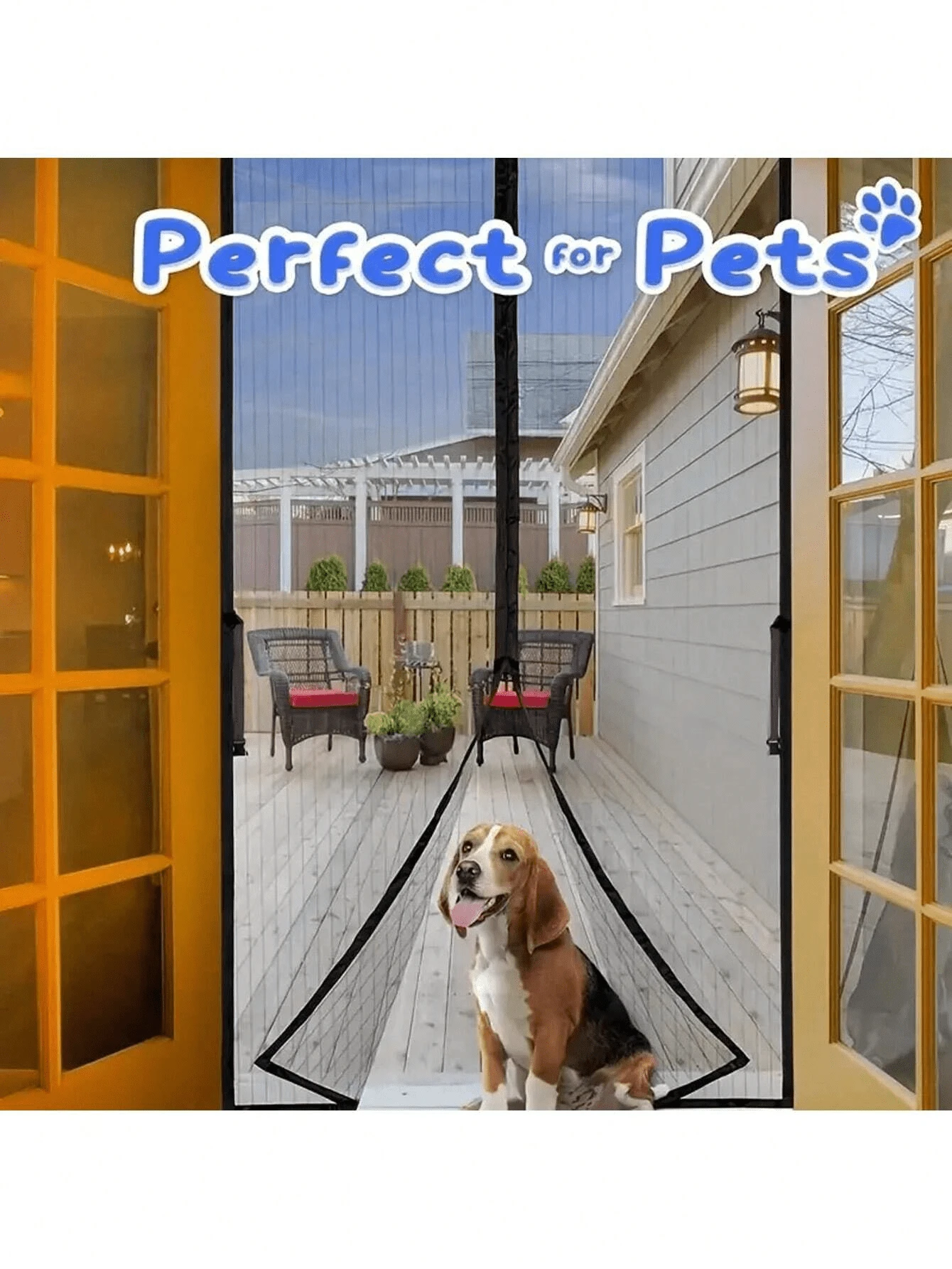 1 pieza Cortina de puerta de pantalla magnética, cortina de mosquitera para balcón, dormitorio, fácil de instalar sin taladrar, apta para mascotas y niños, para uso en verano