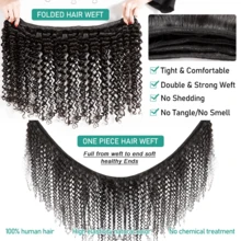 30 40 Inch Curly Human Hair Bundles Brazilian Water Deep Wave 1 3 4 Bundles Raw Hair Extensions Double Weft - Natural Black - View 6