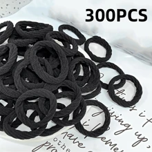 300pcs/Set Minimalist Disposable Hair Ties, Solid Color, High Elasticity Ponytail Holders, Women's Daily Style Headbands, Comfortable & Durable, Suitable For Home, School, Travel, Essential For Women (50pcs/300pcs), School Supplies, Back To School